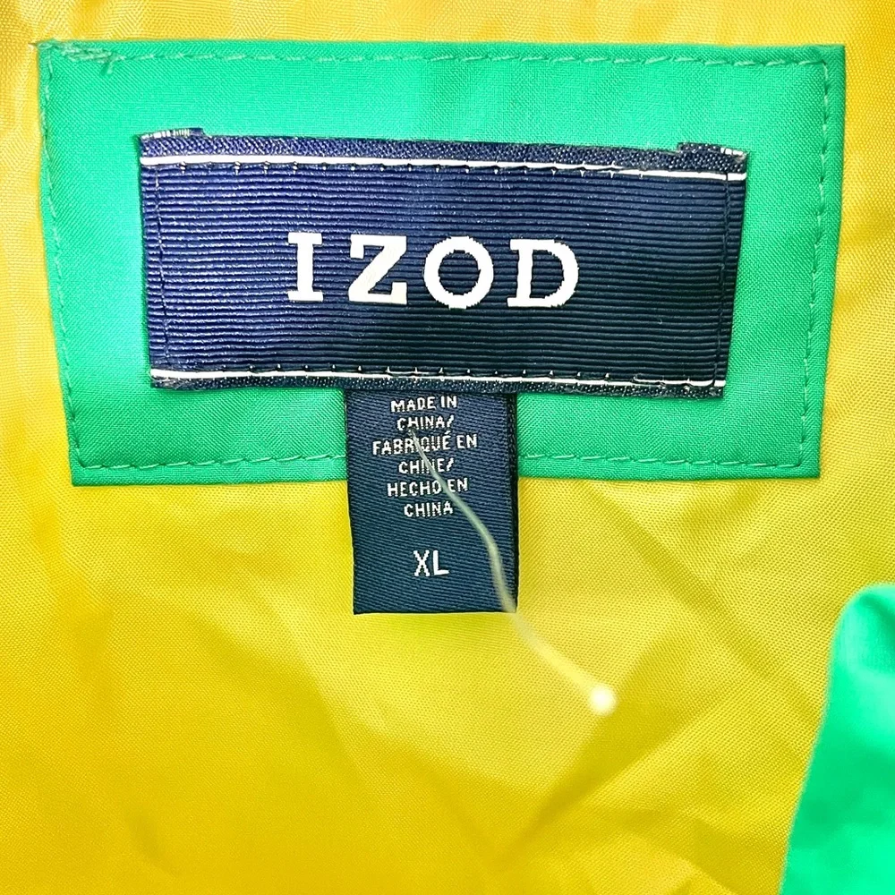 IZOD Mock Neck Quilted Puffer Jacket NEW Size XL Green